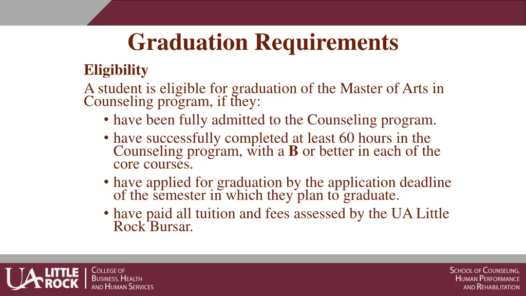 graduation requirements eligibility a student