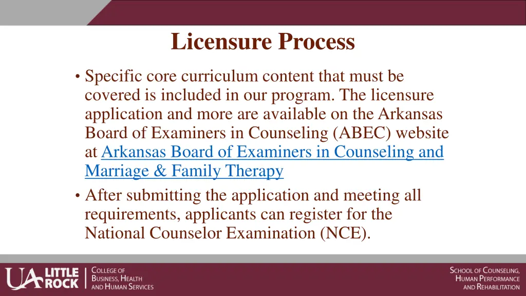 licensure process 1