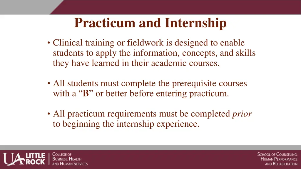 practicum and internship