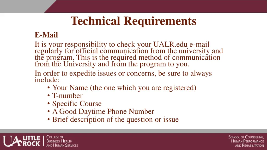 technical requirements