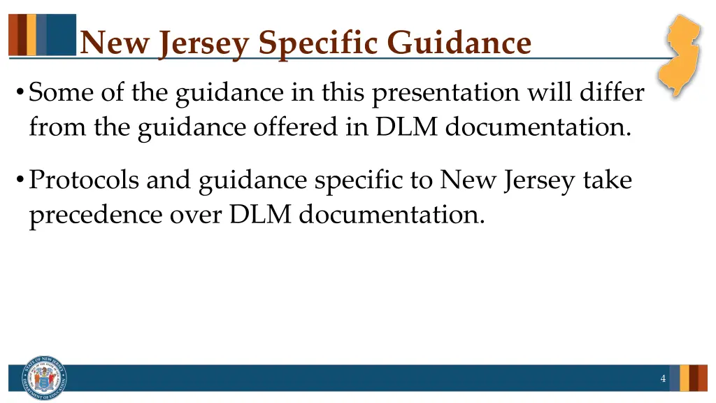 new jersey specific guidance