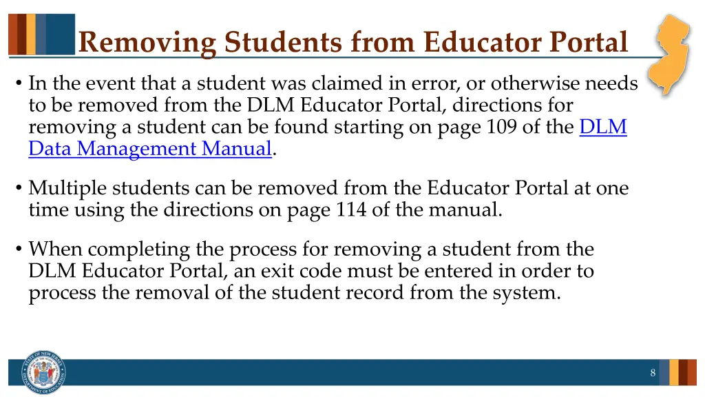 removing students from educator portal