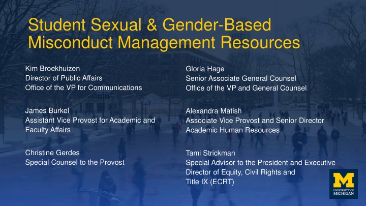 student sexual gender based misconduct management