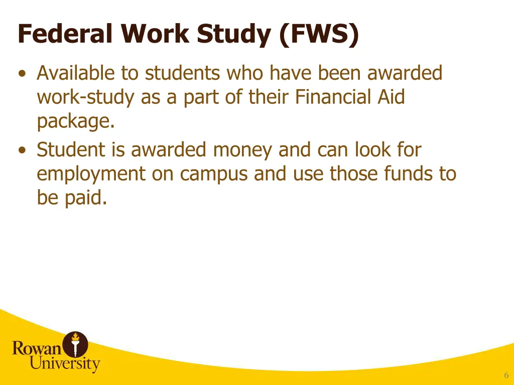 federal work study fws