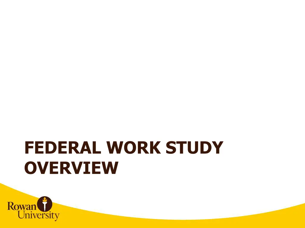 federal work study overview