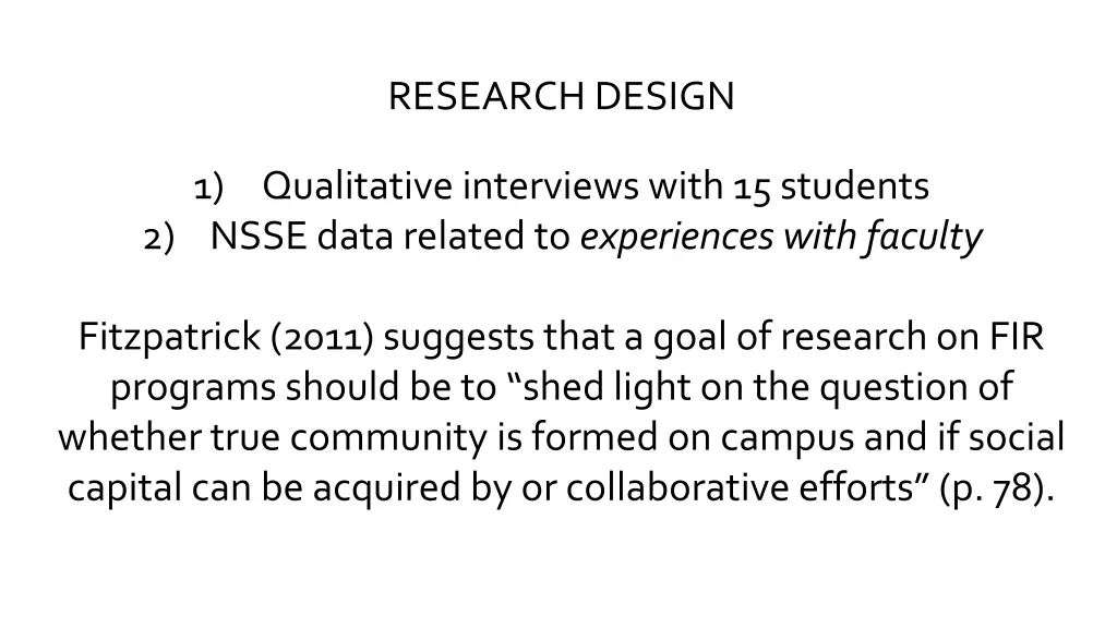 research design