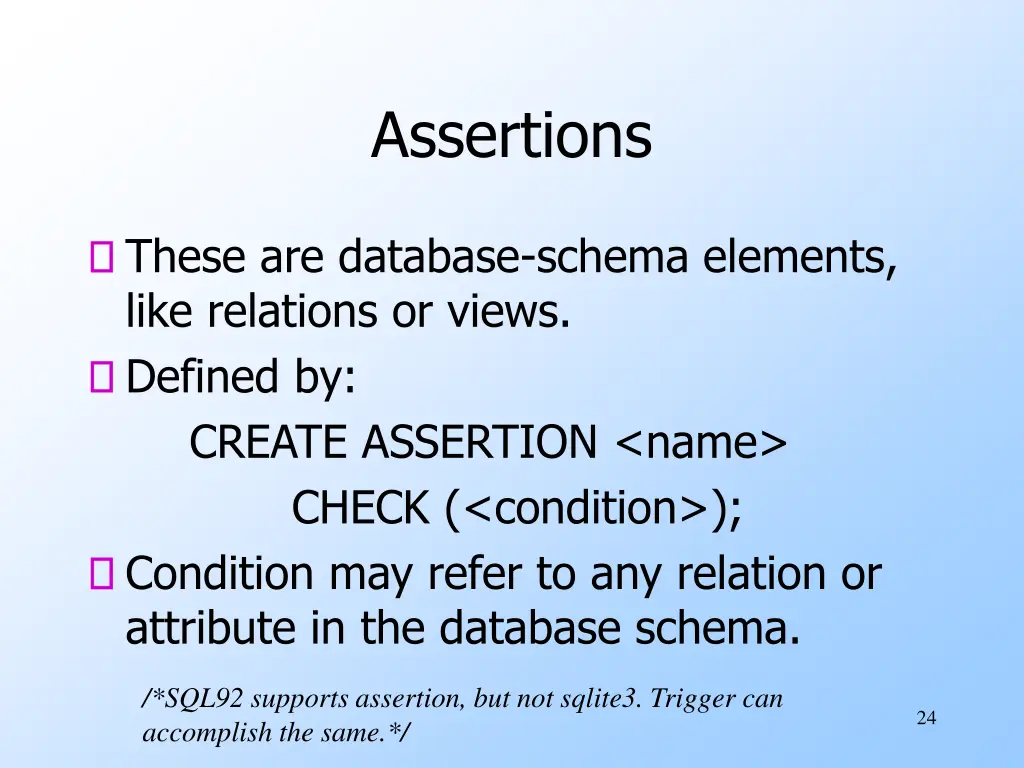 assertions