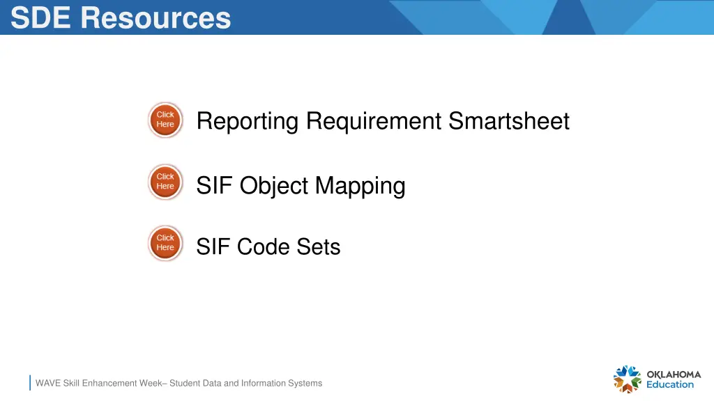 sde resources