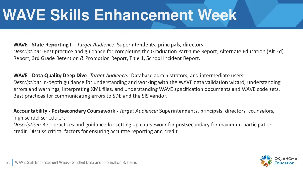 wave skills enhancement week 1