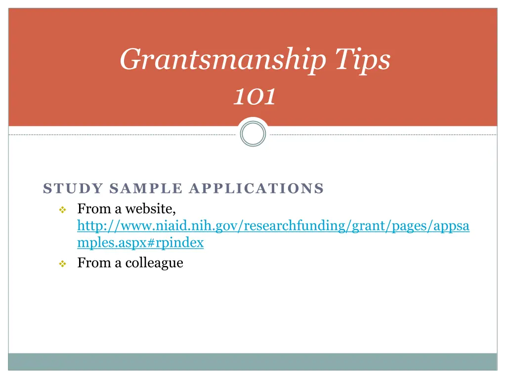 grantsmanship tips 101 1