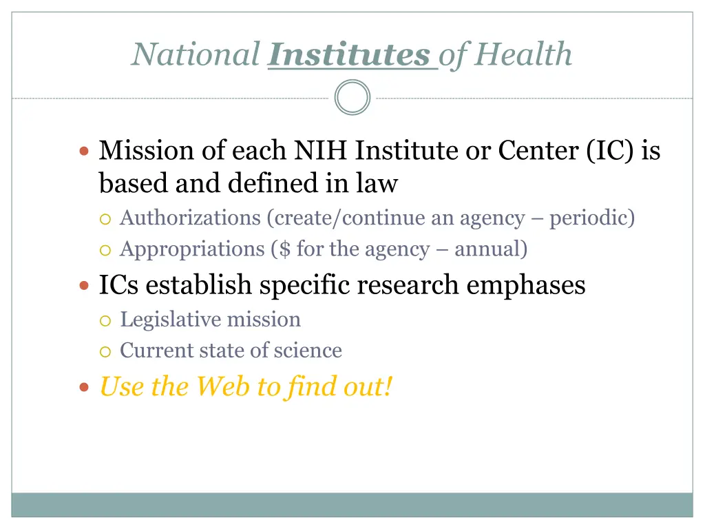 national institutes of health