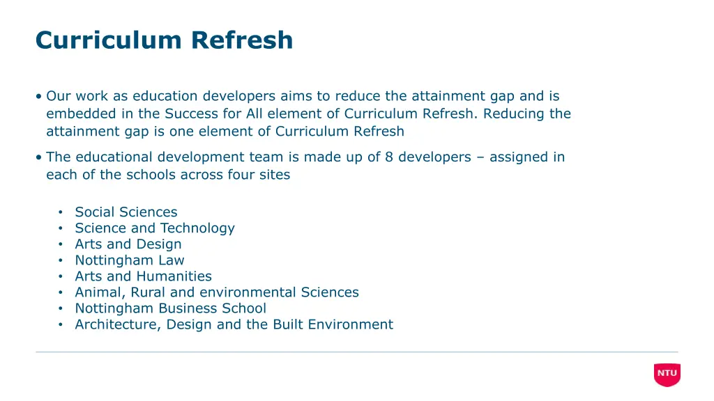 curriculum refresh