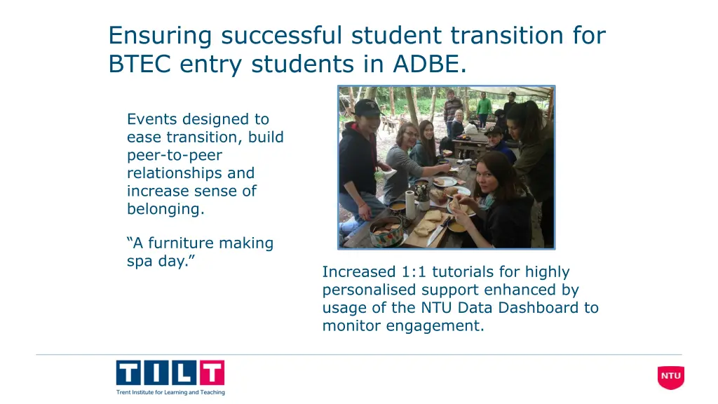 ensuring successful student transition for btec