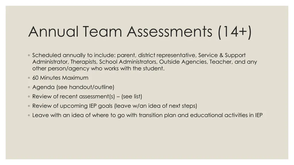 annual team assessments 14