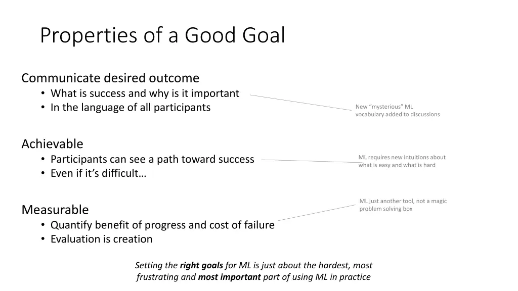 properties of a good goal