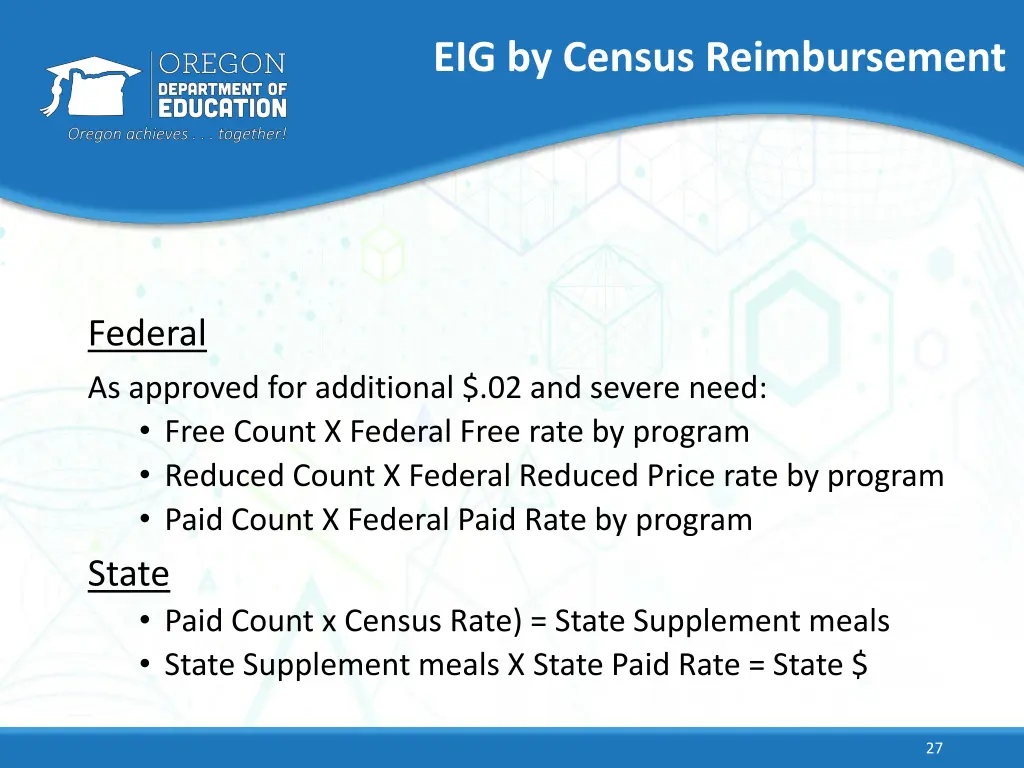 eig by census reimbursement