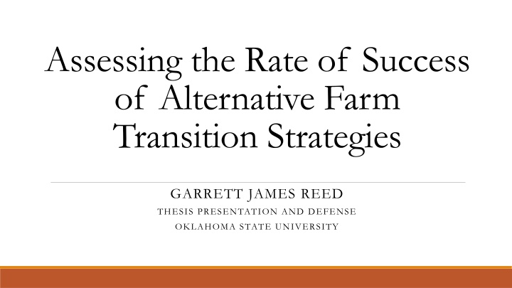 assessing the rate of success of alternative farm