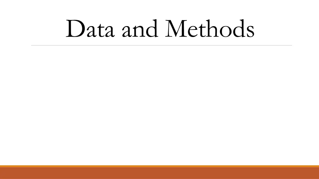 data and methods