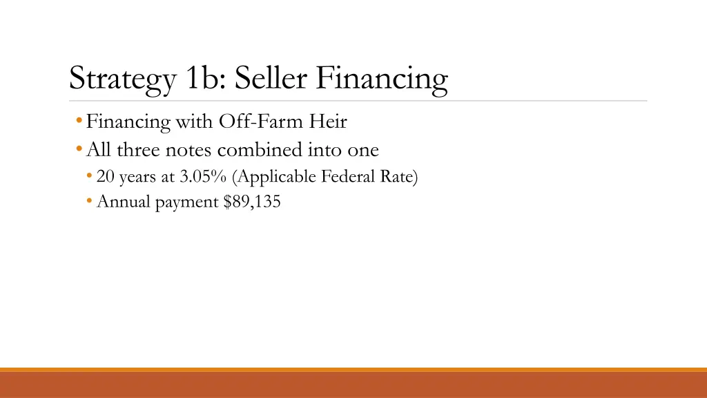 strategy 1b seller financing financing with