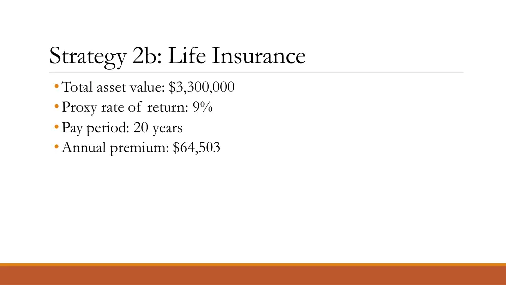 strategy 2b life insurance total asset value