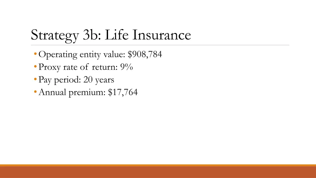 strategy 3b life insurance operating entity value