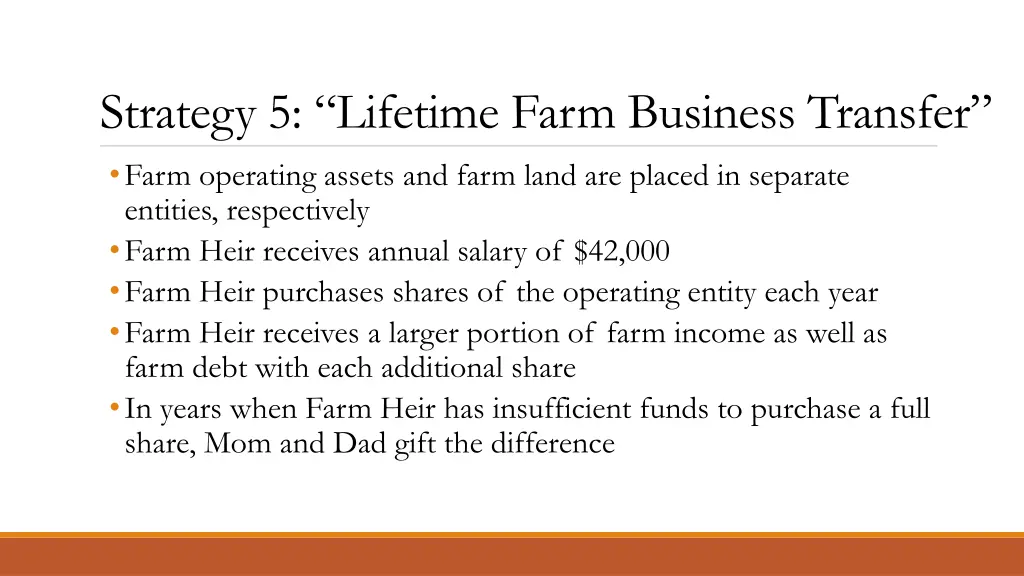 strategy 5 lifetime farm business transfer farm