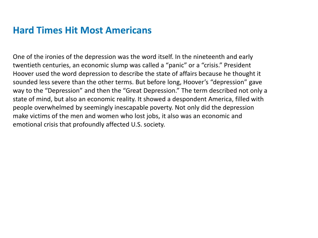 hard times hit most americans