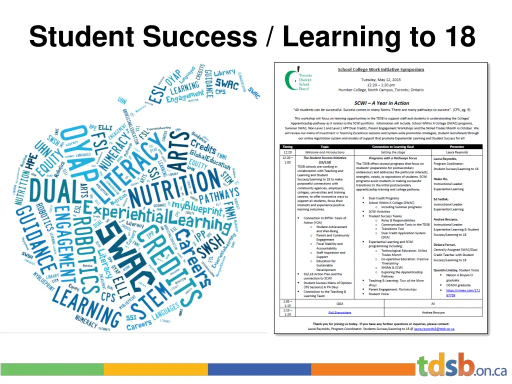 student success learning to 18