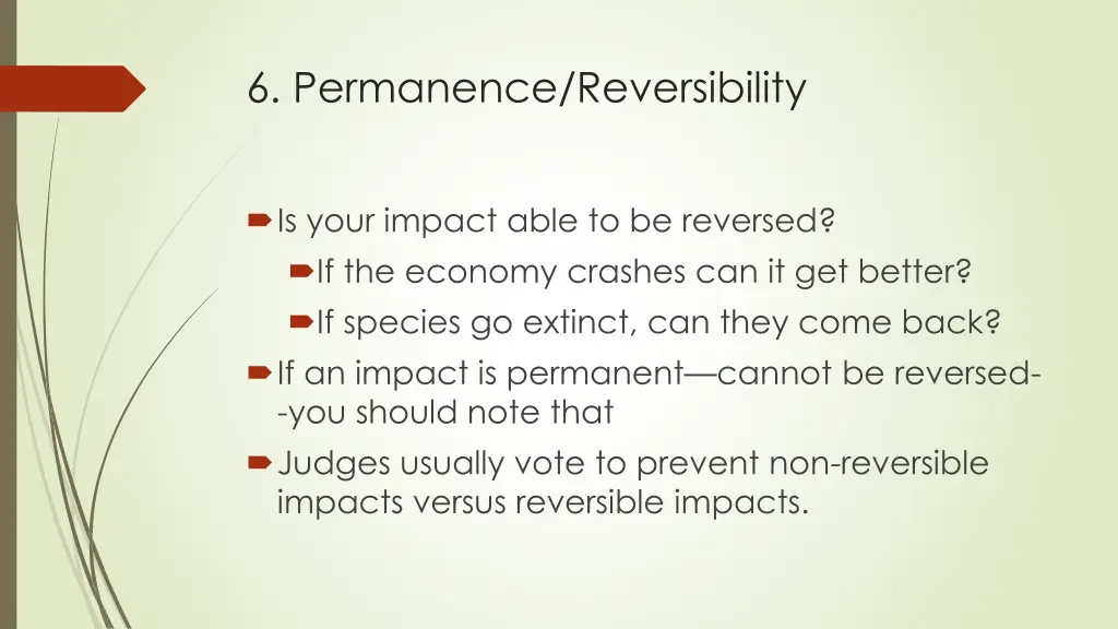 6 permanence reversibility