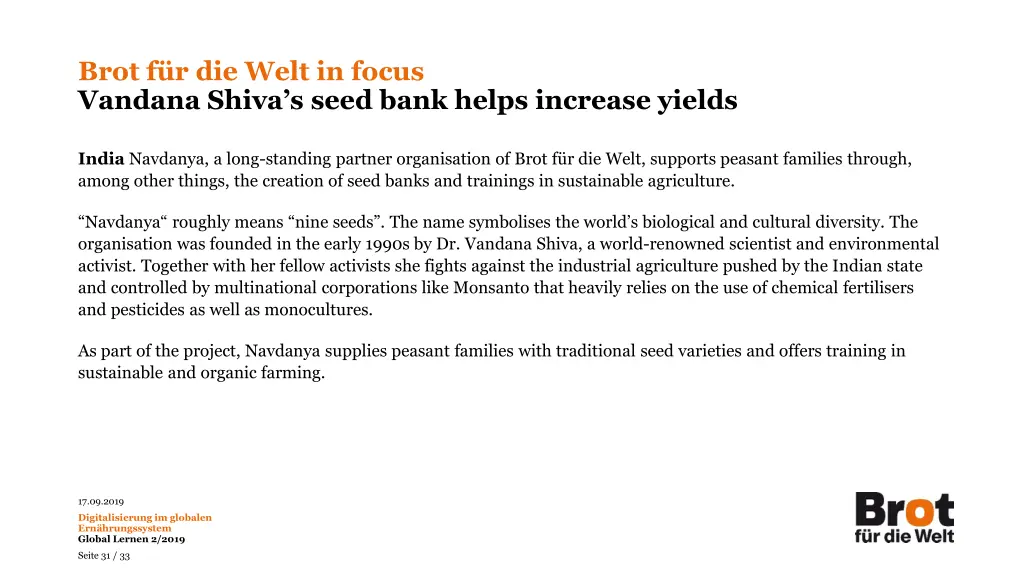 brot f r die welt in focus vandana shiva s seed 1