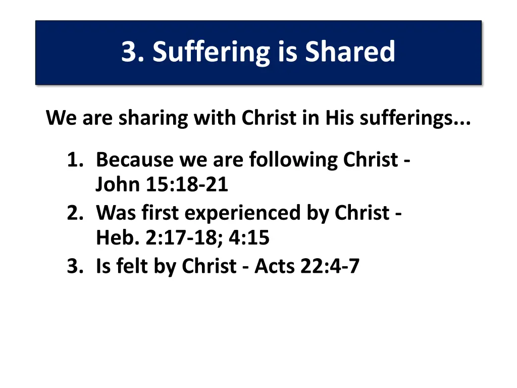 3 suffering is shared