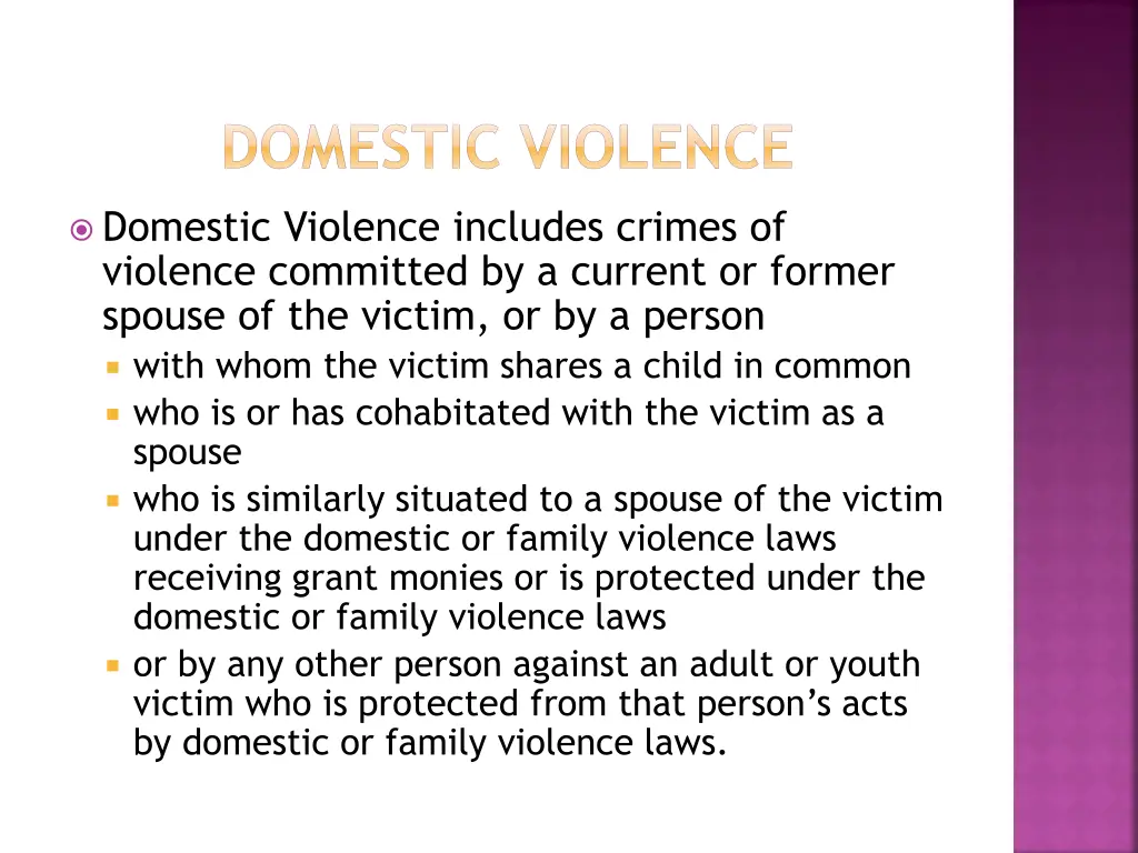 domestic violence