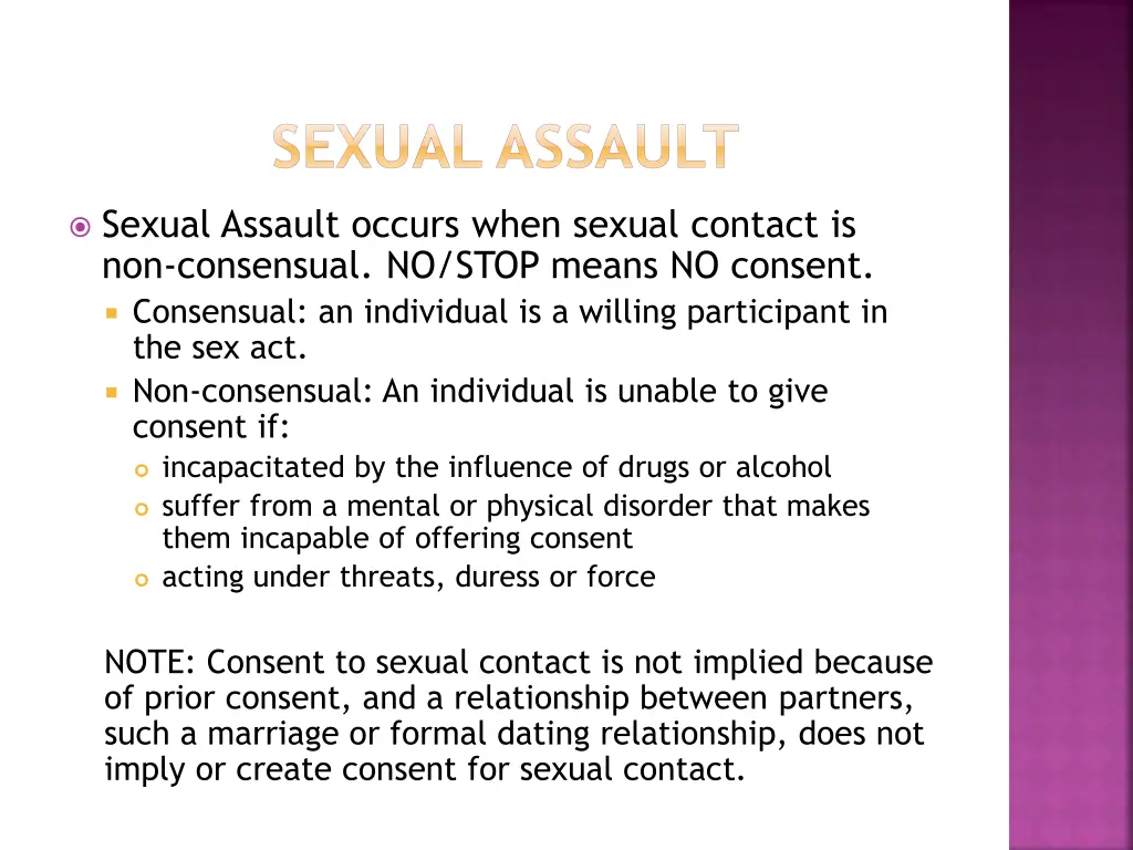 sexual assault