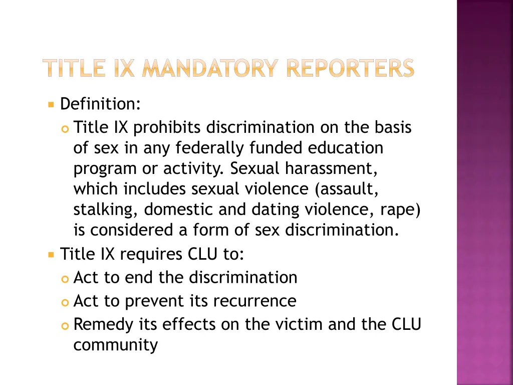 title ix mandatory reporters