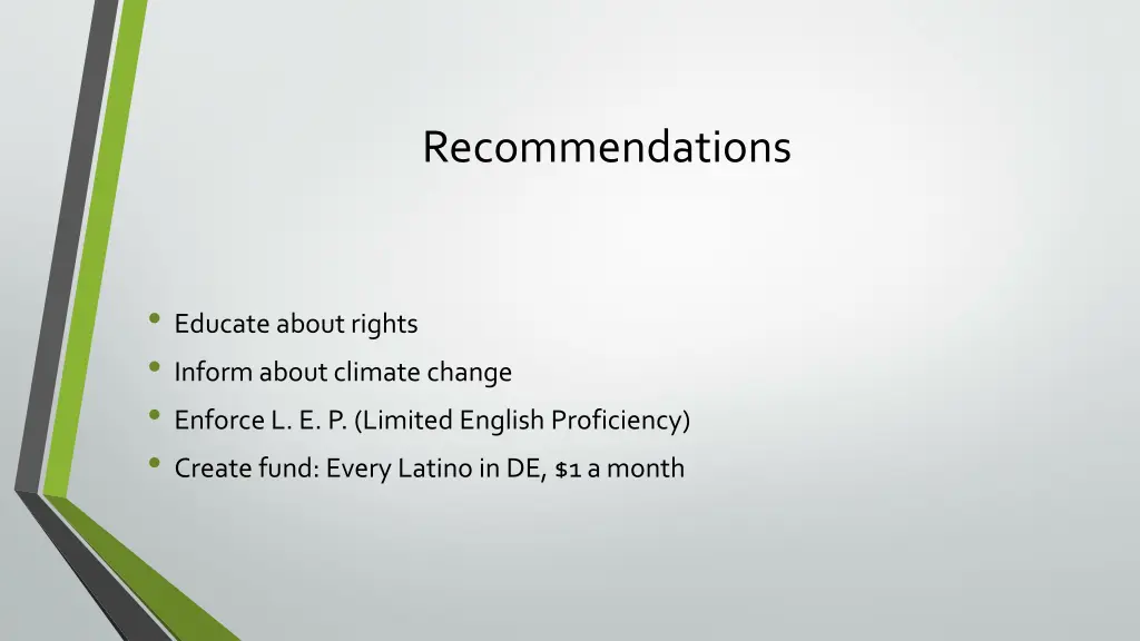 recommendations