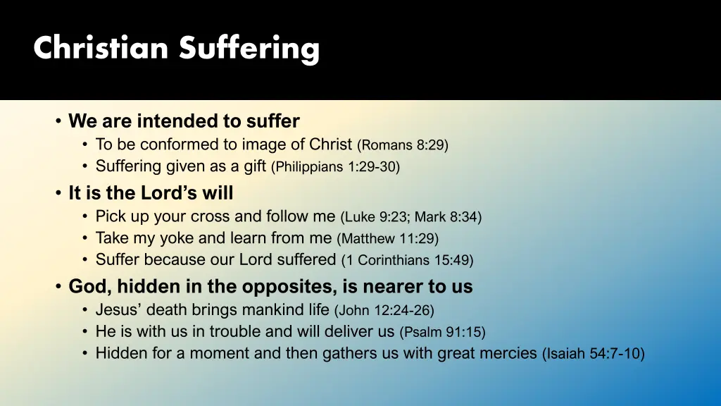 christian suffering