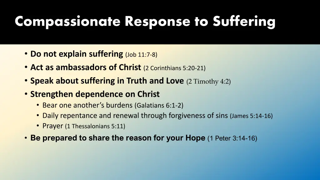 compassionate response to suffering