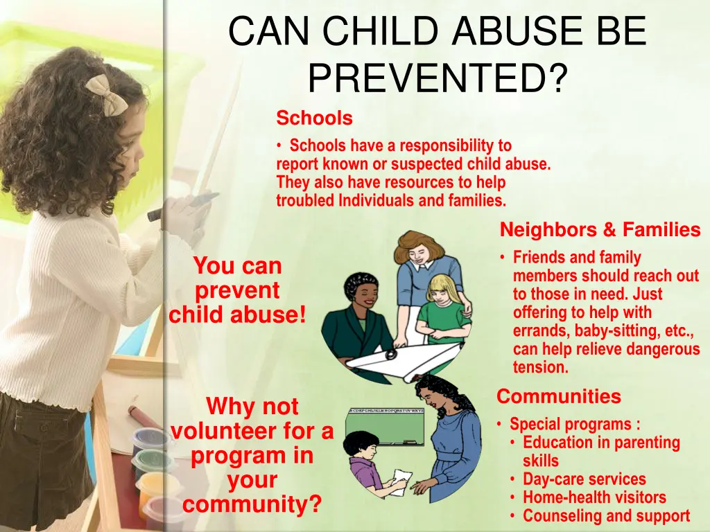 can child abuse be prevented schools schools have