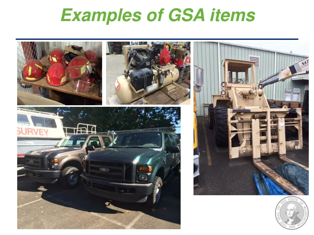 examples of gsa items