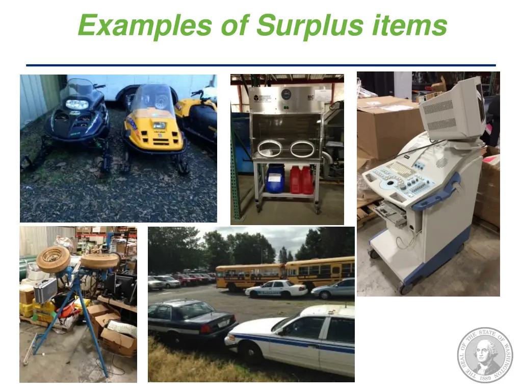 examples of surplus items 1