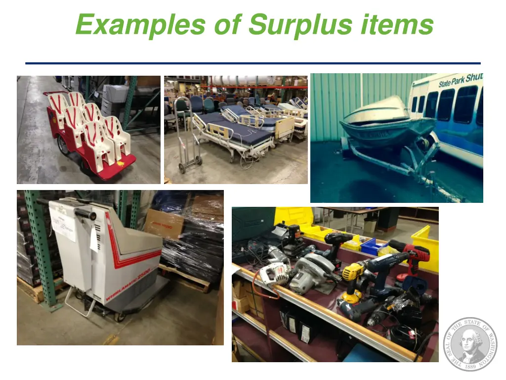 examples of surplus items