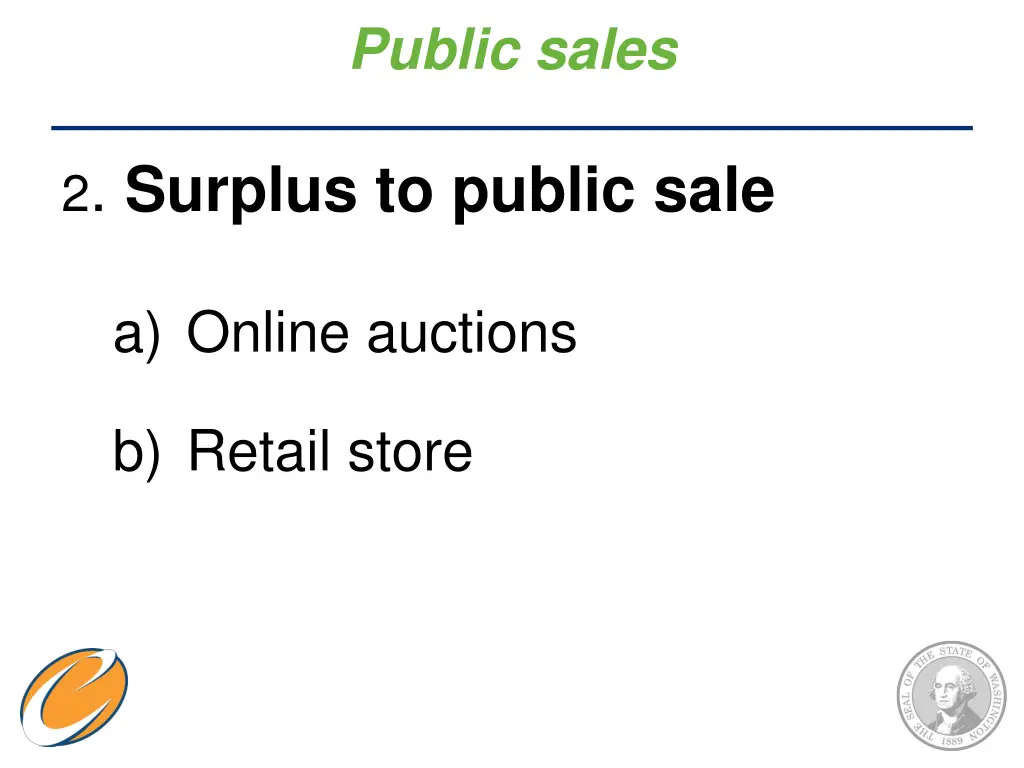 public sales