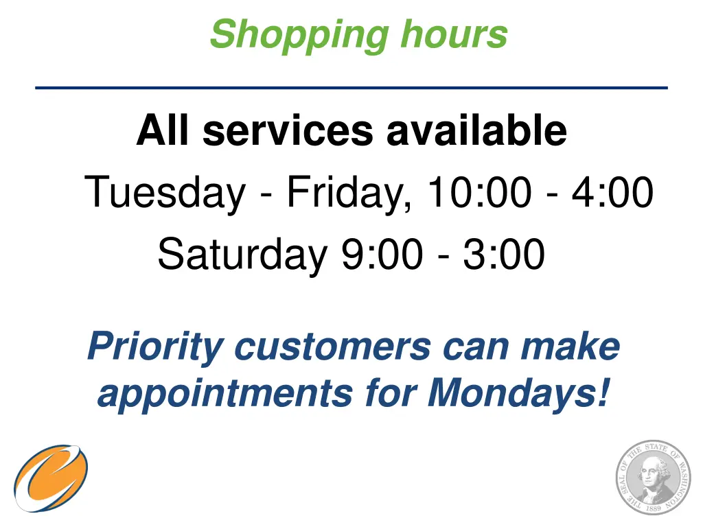 shopping hours