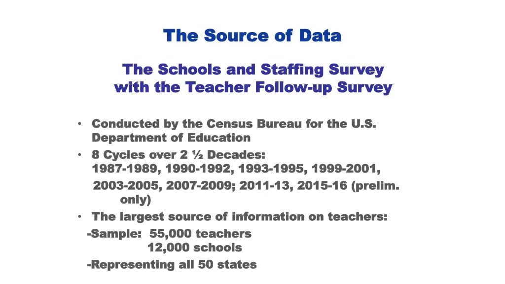 the source of data the source of data