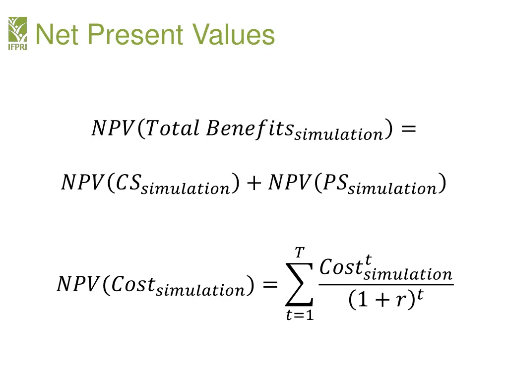 net present values 1