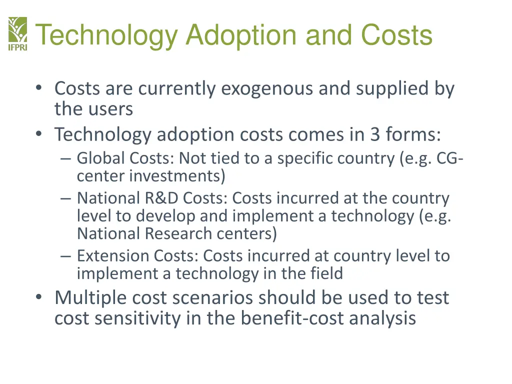 technology adoption and costs 1