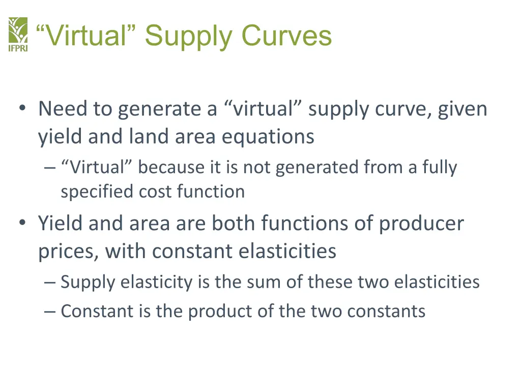 virtual supply curves