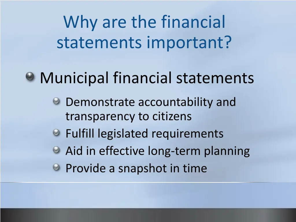 why are the financial statements important