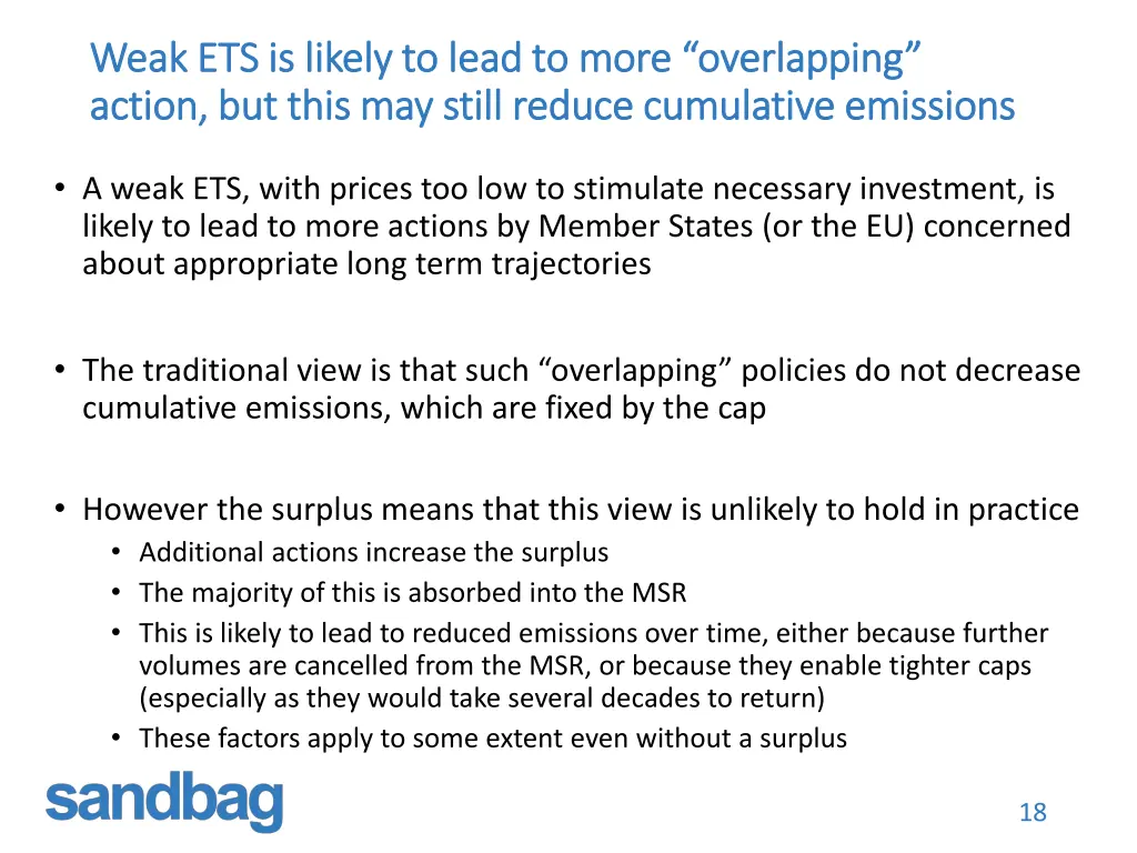 weak ets is likely to lead to more overlapping