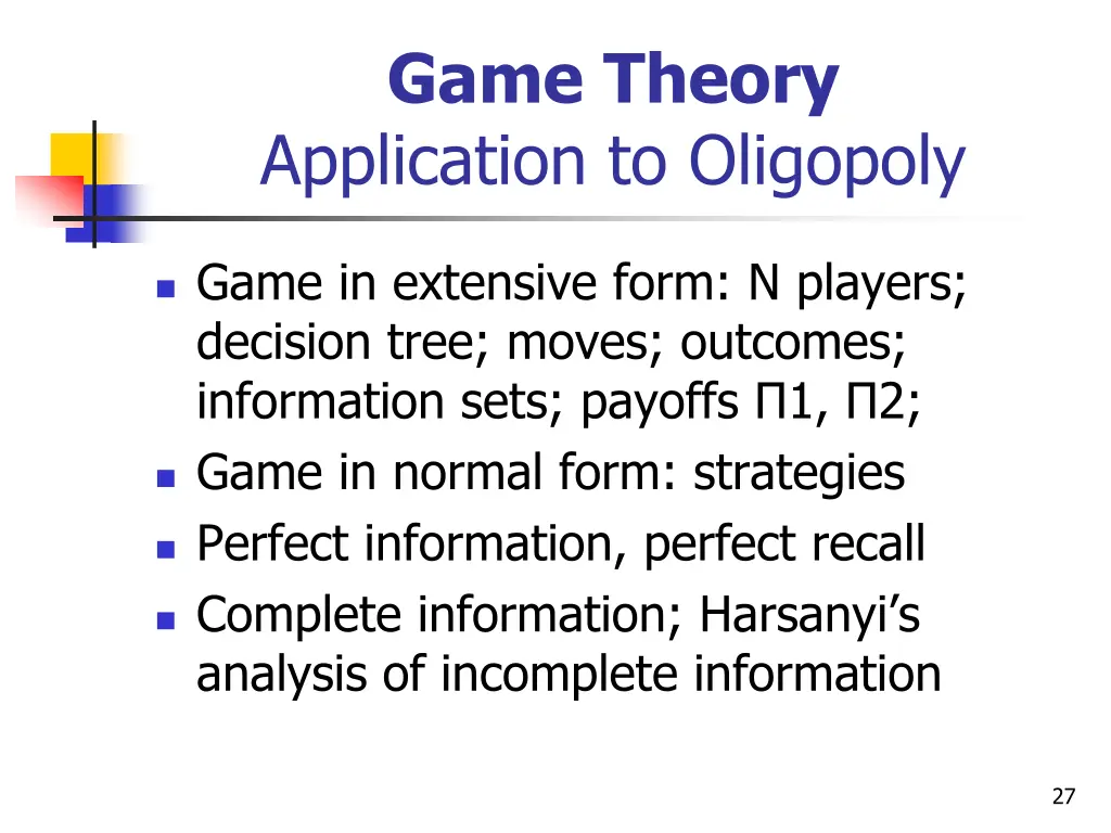 game theory application to oligopoly